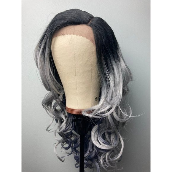 Ombré Gray Lace Front Wig - Picture 7 of 8